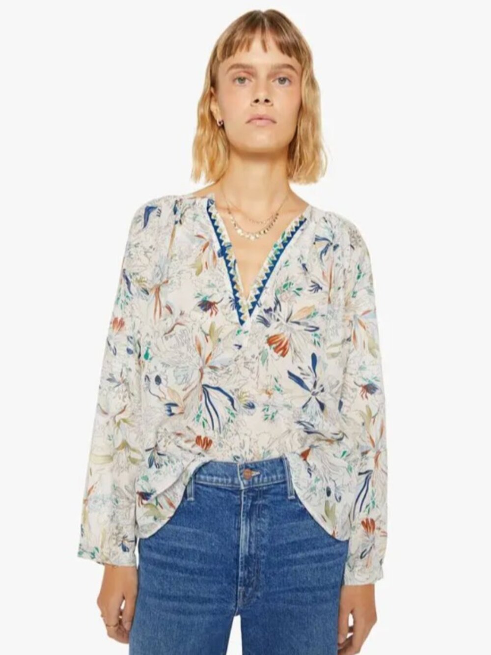 Maria Cher | Leana Blouse in Ecru Bloom